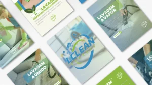 Logo da marca Lclean, especializada em limpeza de estofados a vapor e úmido. O design transmite confiança e eficácia em serviços de limpeza profunda, sendo ideal para empresas do setor de higienização, cuidados com móveis e soluções de limpeza profissional.