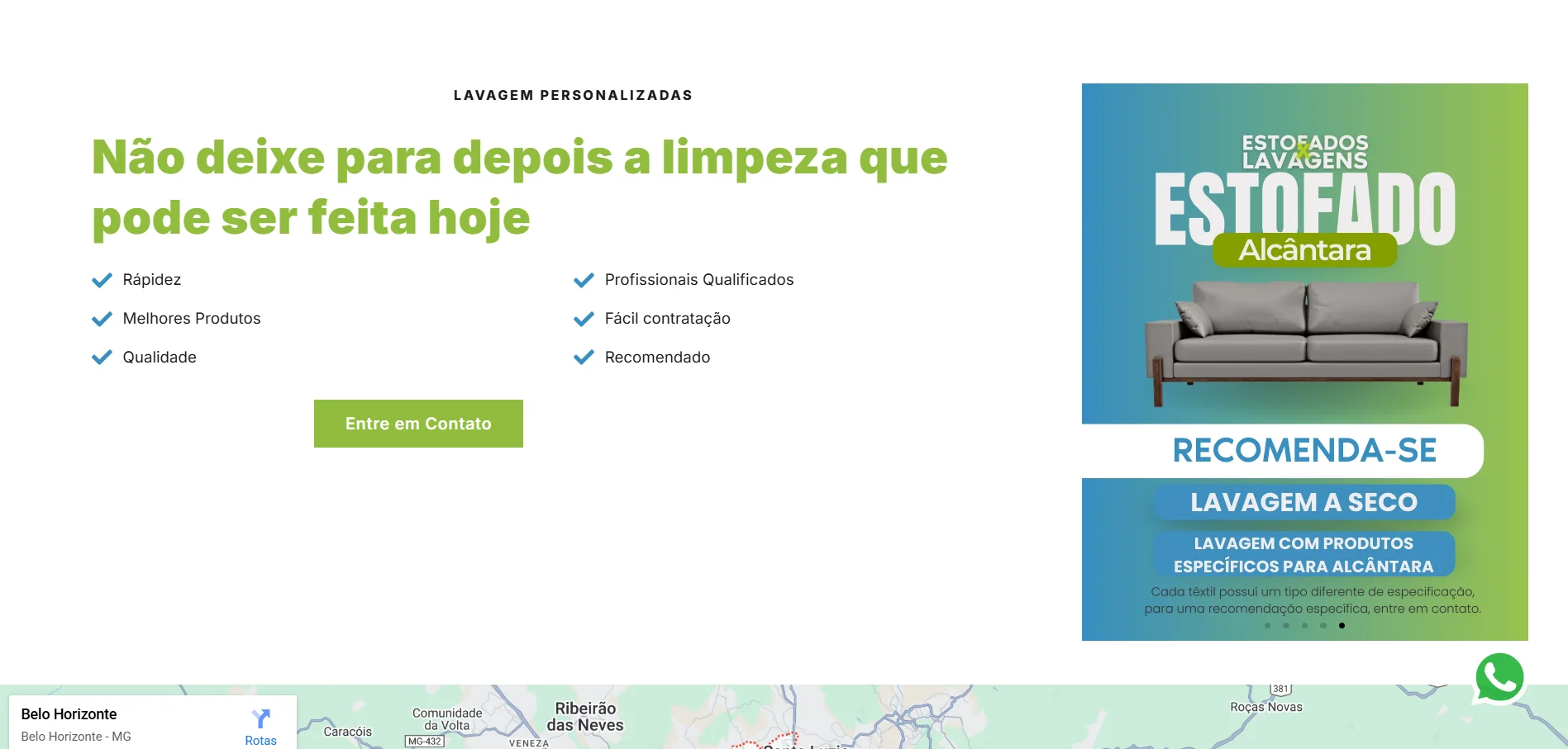 Captura de tela de mockup realizado para lclean para usar em post de blog.